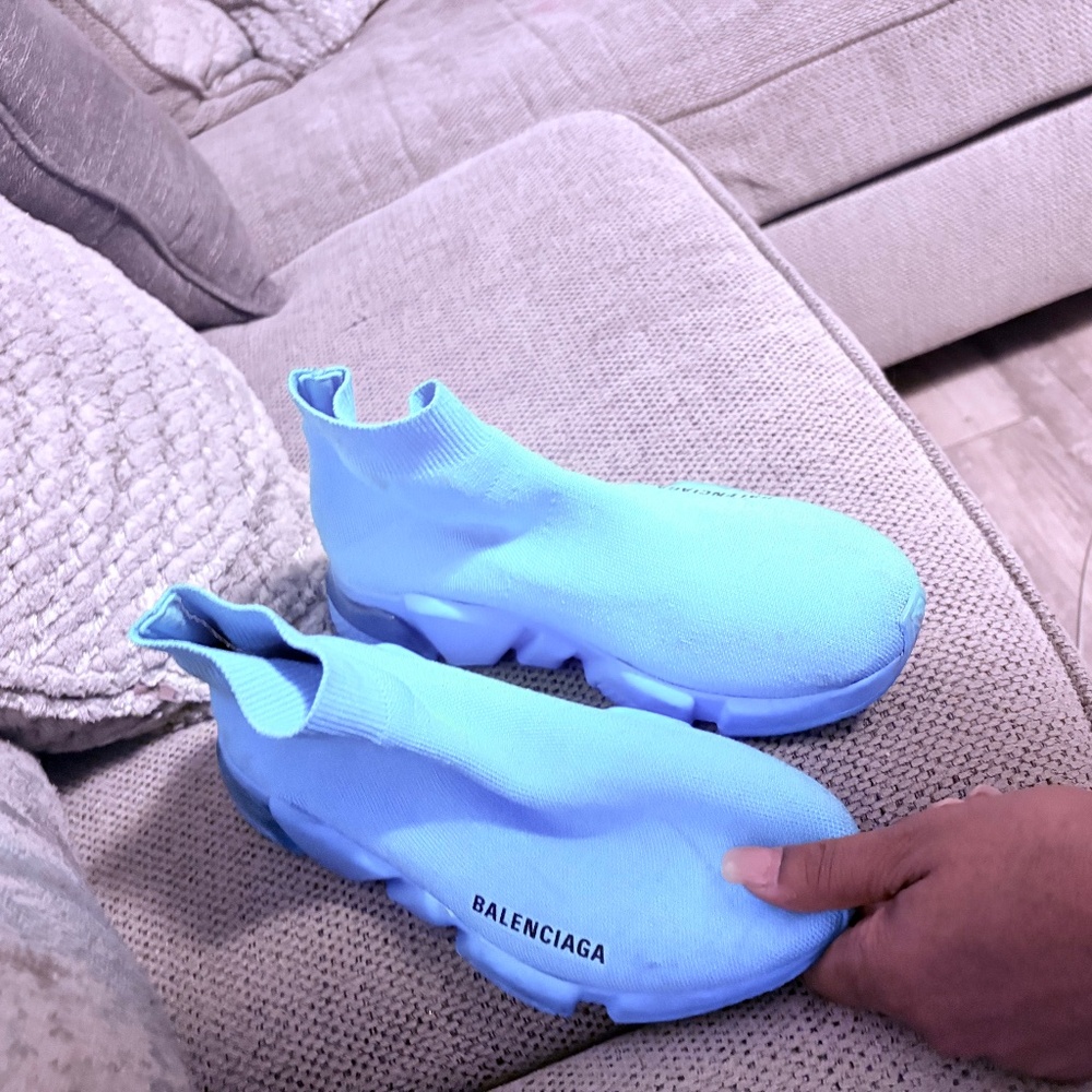Balenciaga teal blue runners